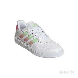 ADIDAS COURTBLOCK sneakers bianche righe colorate