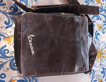 borsello cuoio originale vespa piaggio vintage