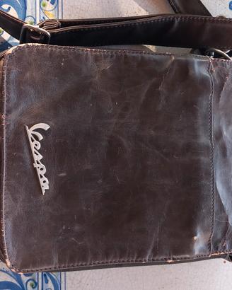 borsello cuoio originale vespa piaggio vintage