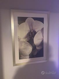 Quadro design con cornice acciaio