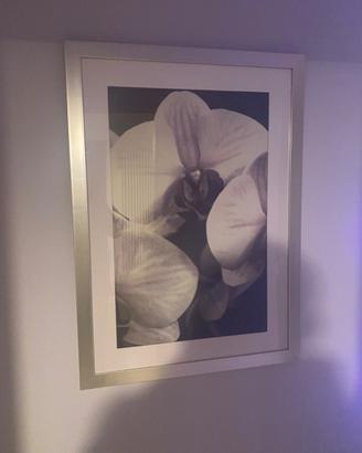 Quadro design con cornice acciaio