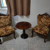 salotto vintage con poltrone usato 