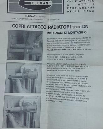 Copritubi raccordo radiatore bagno