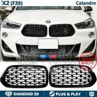 GRIGLIE Anteriori BMW X2 F39 Nera Lucida Diamond