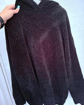 Maglione nero morbido oversize L/XL