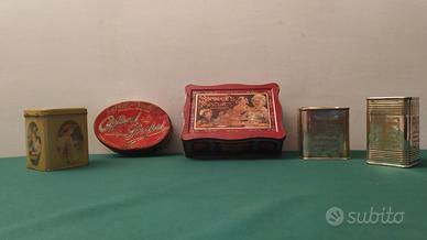 Scatole metallo 2^ meta' del secolo scorso