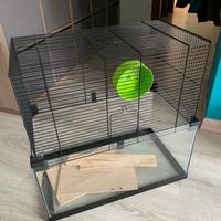 Gabbia criceto vetro+metallo