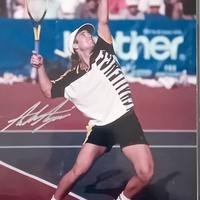 foto autografata di André Agassi 