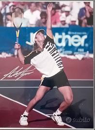 foto autografata di André Agassi 