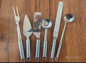 Abert kit 6 utensili acciaio inox cucina/ristorant
