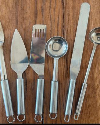 Abert kit 6 utensili acciaio inox cucina/ristorant