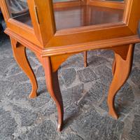 vetrinetta esagonale in legno