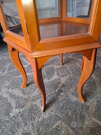 vetrinetta esagonale in legno