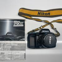 Nikon F90X + obiettivo nikkor  35-80 mm