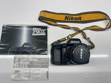 Nikon F90X + obiettivo nikkor  35-80 mm