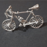 Miniatura D'Epoca Bicicletta in Argento