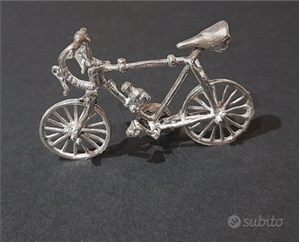 Miniatura D'Epoca Bicicletta in Argento