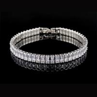 Bracciale Tennis 17x0,5 cm Nuovo Donna Argento