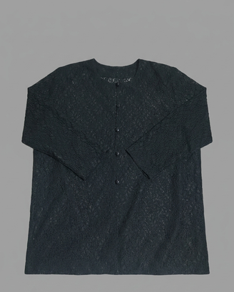 Camicia blusa in pizzo nero 4XL