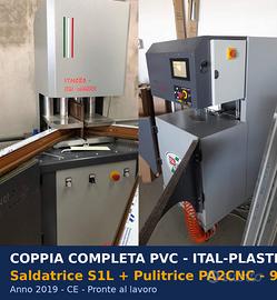 Saldatrice + Pulitrice pvc finestre infissi