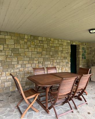 Tavolo da giardino allungabile in legno Alexia