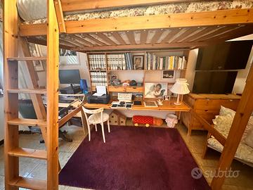 Letto a Soppalco IKEA 1 Piazza e Mezza in Pino –