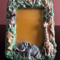 Cornice foto in rilievo con animali giungla