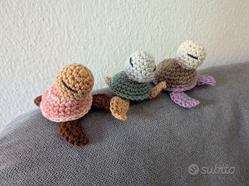 3 Tartarughe all'uncinetto