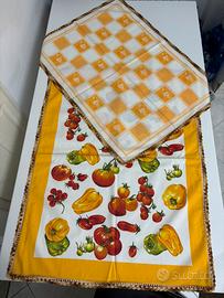 Set 2 tovagliette NUOVE da cucina bordi uncinetto