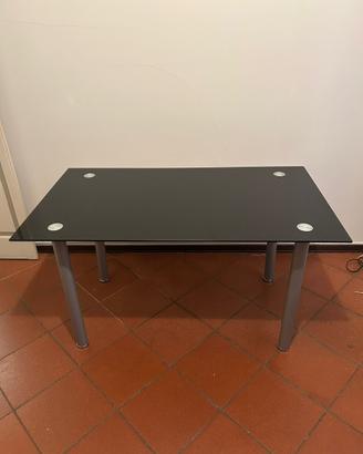 Tavolo scrivania in vetro scuro