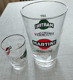 Coppia bicchieri dosatori Martini vintage