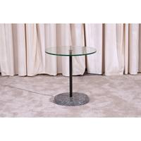 Tavolino vintage  in vetro e granito