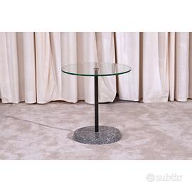 Tavolino vintage  in vetro e granito