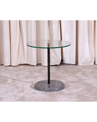 Tavolino vintage  in vetro e granito