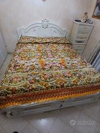 coperta velluto broccato antico con angeli 