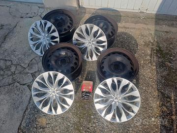 4 cerchi originali Citroen + copricerchi + bulloni