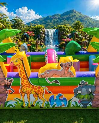 Saltarello con Ostacoli Gonfiabile per Bambini