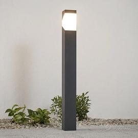 Lucande lampione Kiran, 100 cm, grigio, metallo