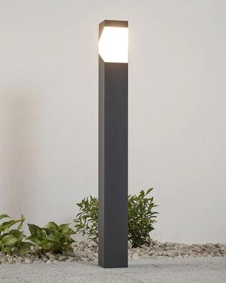 Lucande lampione Kiran, 100 cm, grigio, metallo