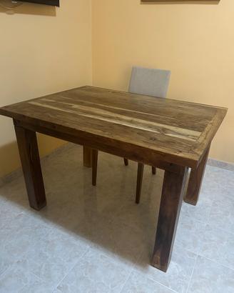 Tavolo in legno di ciliegio con 4 sedie Calligaris
