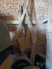 carro in legno e aratro 