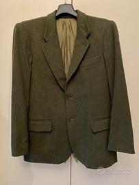 Giacca monopetto in Loden verde vintage anni 80/90