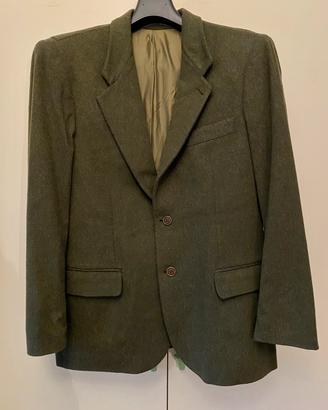 Giacca monopetto in Loden verde vintage anni 80/90
