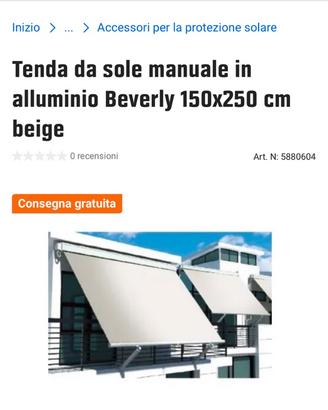 Tenda sa sole xon braccetti