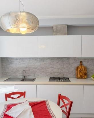 cucina moderna bianco lucido.