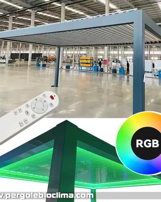 Pergola BIOCLIMATICA 6x4 gazebo a lamelle LED 4x6m