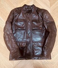 Giacca pelle con protezioni moto Triumph originale