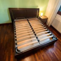 Letto matrimoniale contenitore con doghe