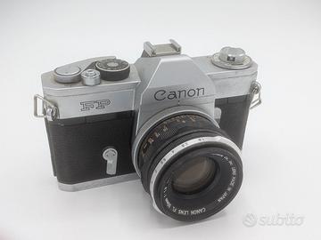 Canon FP SLR 35mm argento/nero con obiettivo Canon