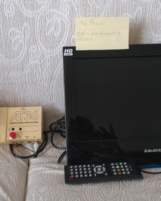 TV 14 pollici , porta TV, amplificatore, antenna